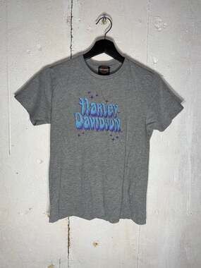 Harley-Davidson Girls Starry Retro Short Sleeve Tee Heather Gray Youth Large